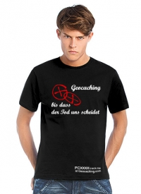 Geocaching T-Shirt | Bis dass der Tod uns scheidet