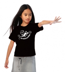 Geocaching T-Shirt | Gecko Geocaching schwarz Kid