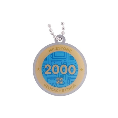 Milestone Geocoin - 2000 Finds