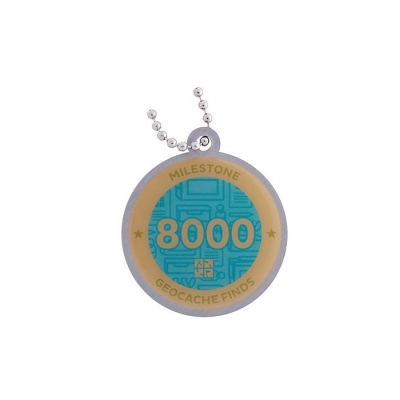Milestone Geocoin - 8000 Finds