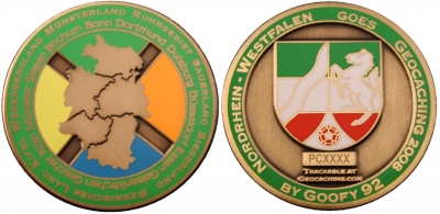 NRW Geocoin 2008 Antique Gold