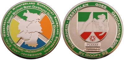 NRW Geocoin 2008 Polished Silver