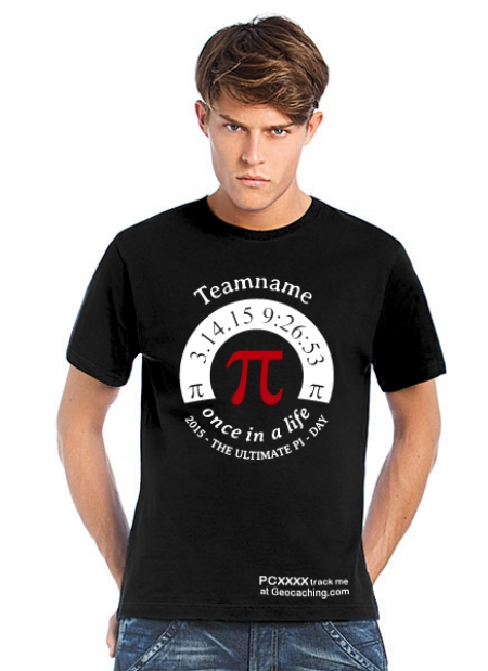 Pi Day Geocaching T-Shirt mit Teamname