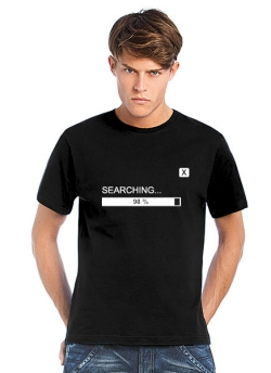 Geocaching T-Shirt Searching schwarz
