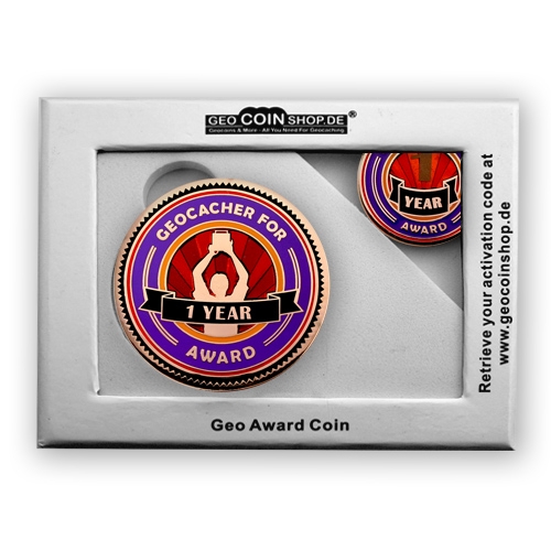 Geo Award Geocoin - Geschenkbox Schatulle