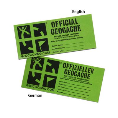 1 pc. Small Groundspeak Cache Sticker -German-