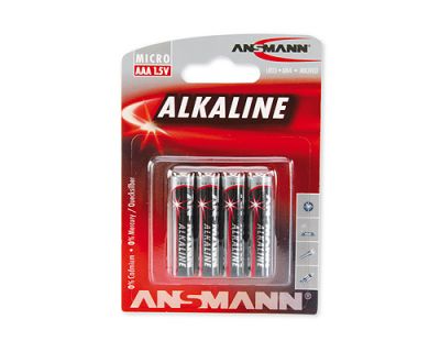 4 x Ansmann AAA (Micro) Alkaline Batterie