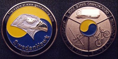 SwedenHawk Personal Geocoin Nickel