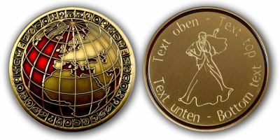 My World Geocoin -MARRIAGE V2- with individual engraving text