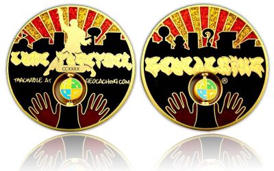 Come Together 2011 Geocoin Satin Gold