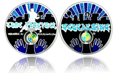Come Together 2011 Geocoin Satin Silber
