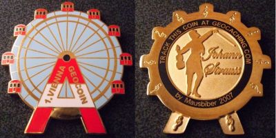 1. Vienna Geocoin (by Mausbiber) Brass