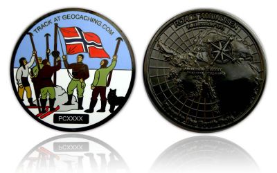 100 Years Southpole Expedition Geocoin Black Nickel XLE