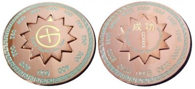 Cache Counter Coin Polished Copper