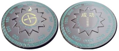 Cache Counter Coin Polished Chrome