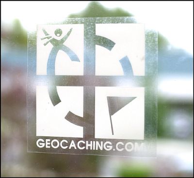 Geocaching.com Window Cling no adhesive (easy to remove)