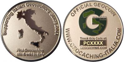 Italian Website Geocoin Foggy Silver LE