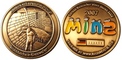 Minz 2007 Geocoin Antique Gold