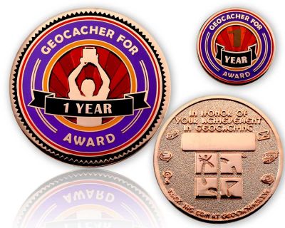 Geo Award Geocoin - 1 Jahr (inkl. Pin)