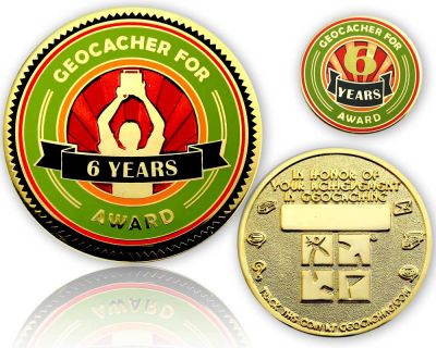 Geo Award Geocoin - 6 Jahre (inkl. Pin)