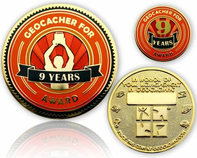 Geo Award Geocoin - 9 Jahre (inkl. Pin)