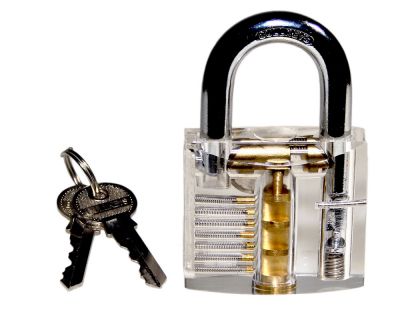 Lockpicking training lock - transparent