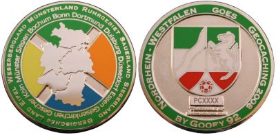 NRW Geocoin 2008 Poliertes Silber LE