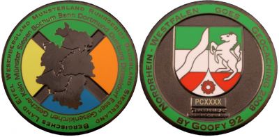 NRW Geocoin 2008 Black Nickel LE