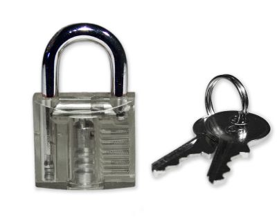Mini Lockpicking training lock - transparent