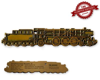 Dampflokomotive Baureihe 01 Geocoin Antik Gold LE 125
