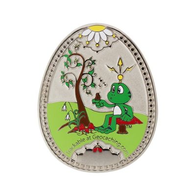 2023 Osterei Geocoin - Signal the Frog