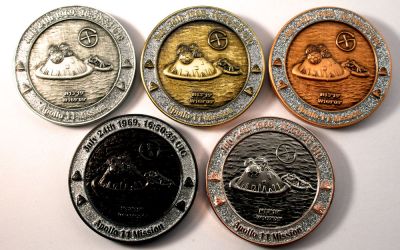 40 Years Man On The Moon -EARTH-  SET (5 Coins)