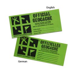 1 pc. Small Groundspeak Cache Sticker -German-