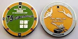 Extremcaching Geocoin 2010 Poliertes Silber GREEN LE