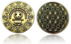The Colors of Geocaching Geocoin - NATURE - Antik Gold