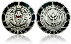 By Your Command Geocoin Antik Silber Black