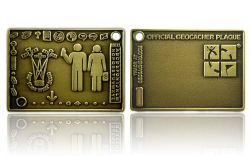 Geocacher Plaque Geocoin Antik Gold XLE