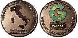 Italian Website Geocoin Black Nickel SE