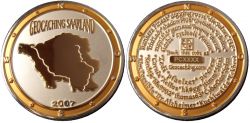 Saarland Geocoin Silver / Foggy Gold