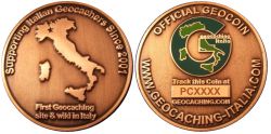 Italian Website Geocoin Antik Kupfer LE