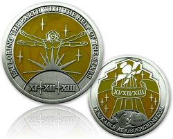 11/12/13 Explore The World Geocoin Antik Silber LE