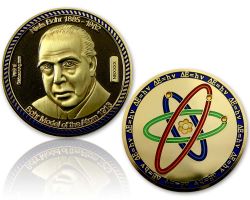 Atommodell Niels Bohr Geocoin Black/Gold XLE 75