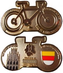 M?nster Geocoin Poliertes Gold LE