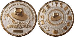 The Real Adventurer Geocoin Foggy Silver / Gold LE