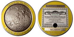 Caching On The Moon Geocoin Antik Silber Gelb