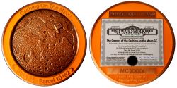 Caching On The Moon Geocoin Antik Kupfer Orange