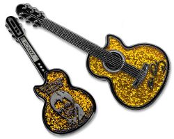 Elvis Guitar Geocoin - Sun Edition