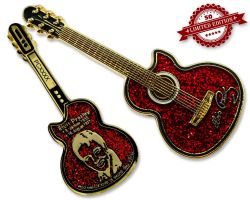 Elvis Guitar Geocoin - Love Edition XLE 50