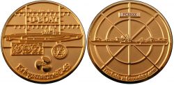 U-Boat Geocoin Foggy Gold XLE