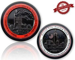 9-11 Remembrance Geocoin Black Nickel XLE 75